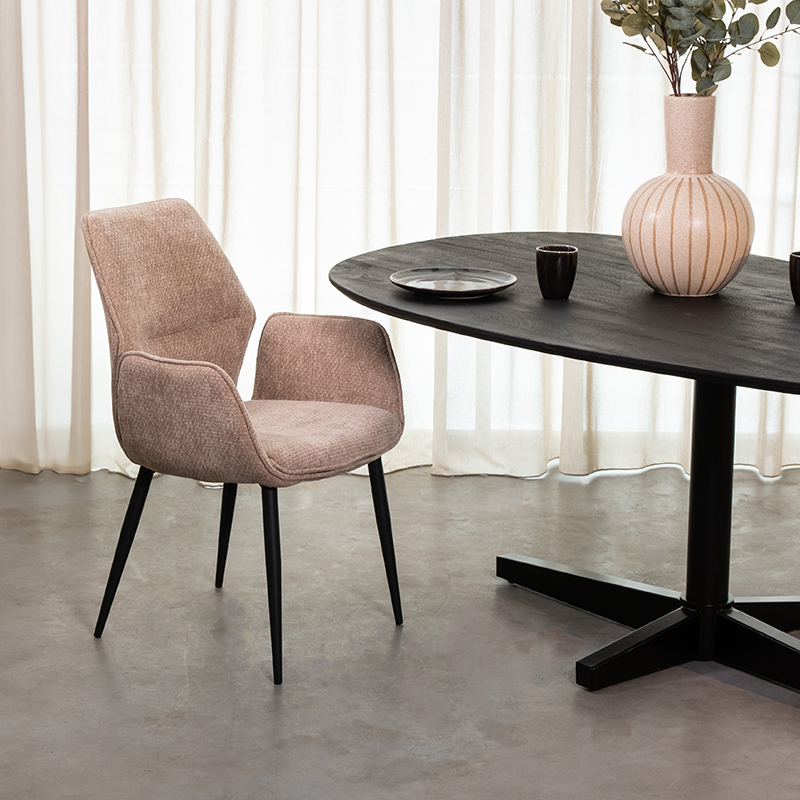 Esszimmerstühl I_Morris - Armlehne - Clay - BRUIN - Elite - Ländlich - LABEL51