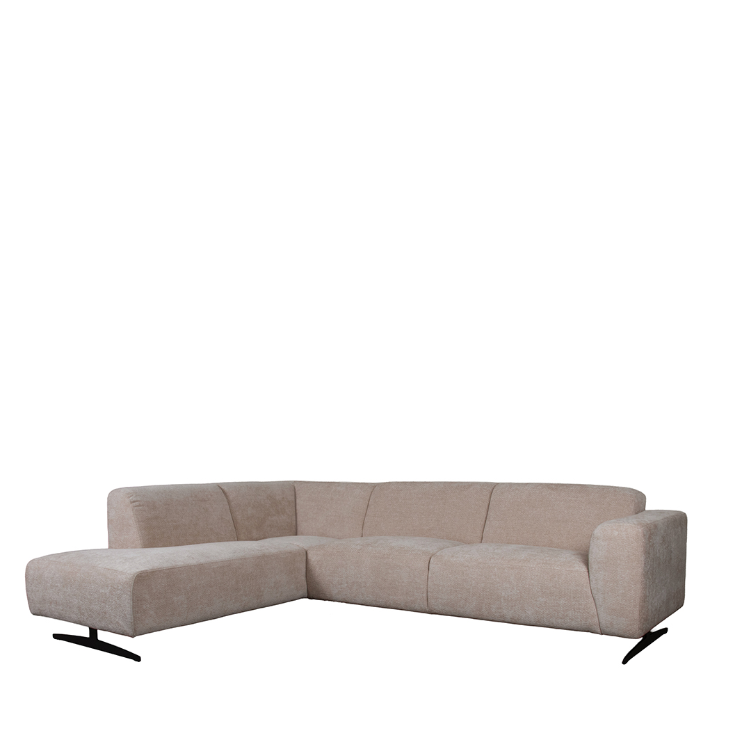 Ecksofa I_Rodano - Hoekbank Links - Armlehne - Clay - Braun - Chenille - Ländlich - LABEL51