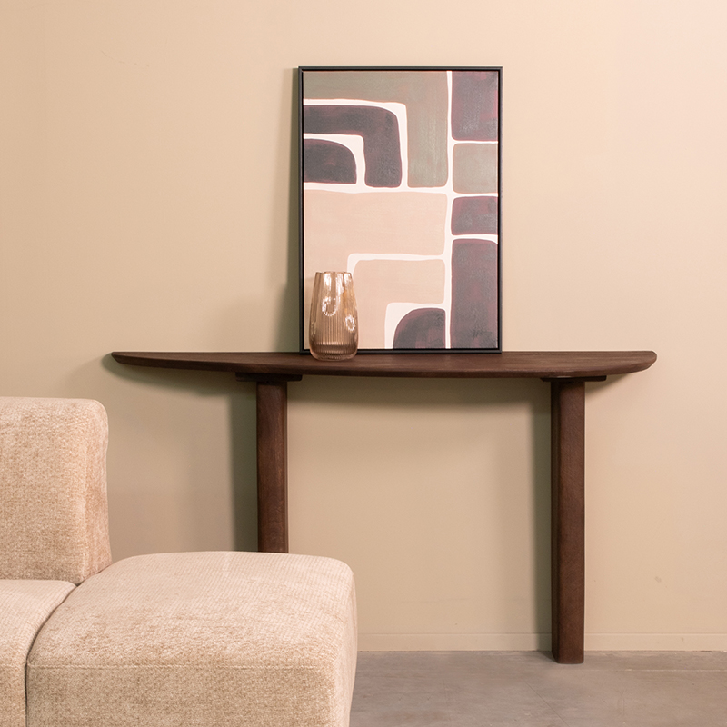 Beistelltische I_Wow - Oval - Espresso - Braun - Mangoholz - Minimalistisch - LABEL51