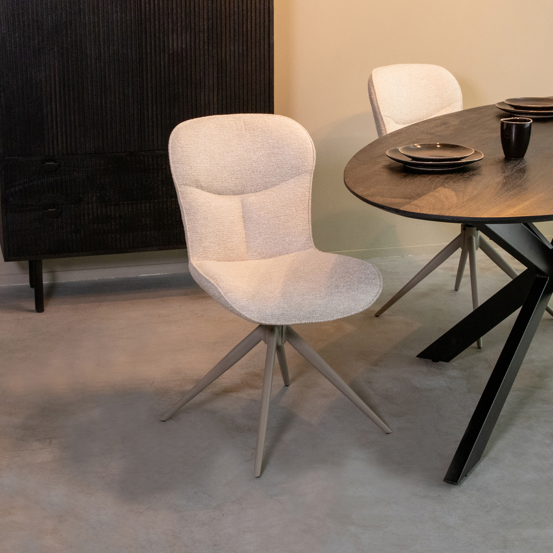 Esszimmerstühl I_Thorben - Ohne Armlehne - Natural Beige - Canyon - Skandinavisch - LABEL51