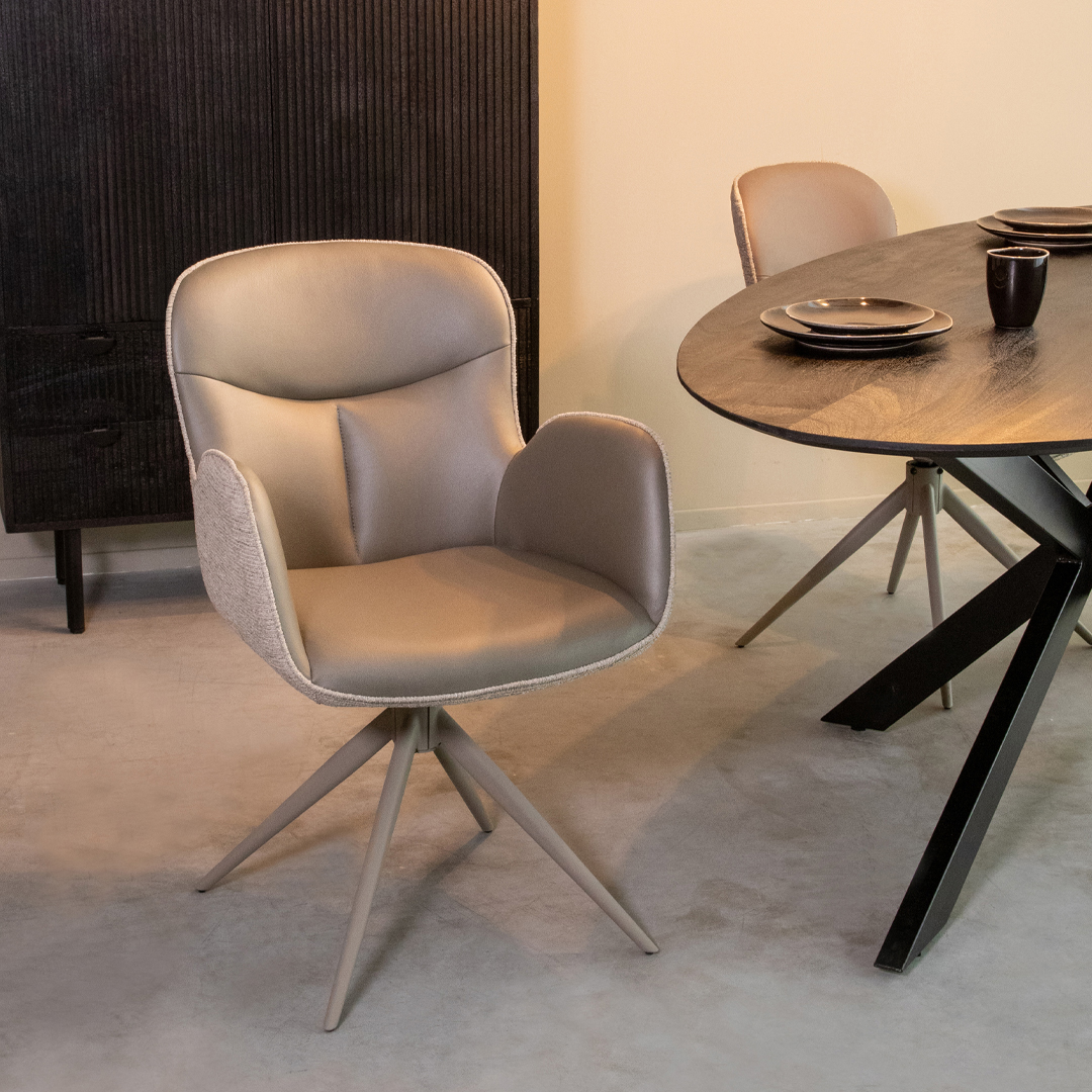 Esszimmerstühl I_Lasse - Armlehne - Wald - Grün - Microvezel - Design - LABEL51