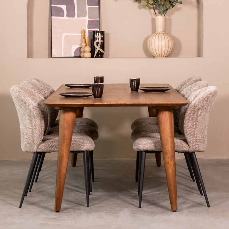 Esstische I_Fly - Oval - Nature Smooth - Braun - Mangoholz - Ländlich - LABEL51