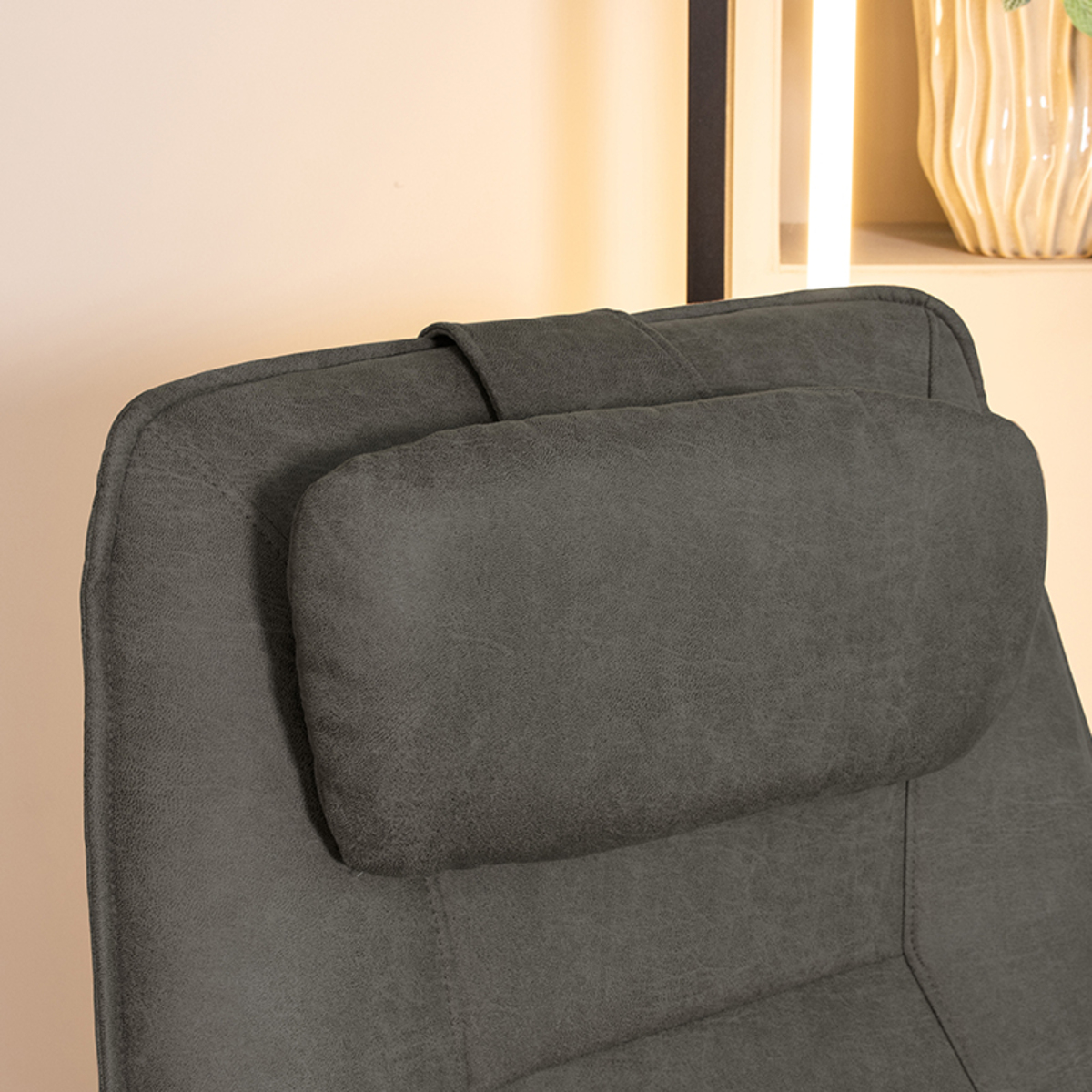 Zierkissen I_Hoofdkussen - Anthrazit - Grau - Micro Suede - Modern - LABEL51