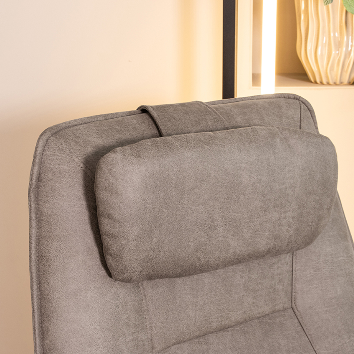 Zierkissen I_Hoofdkussen - Taupe - BRUIN - Micro Suede - Modern - LABEL51