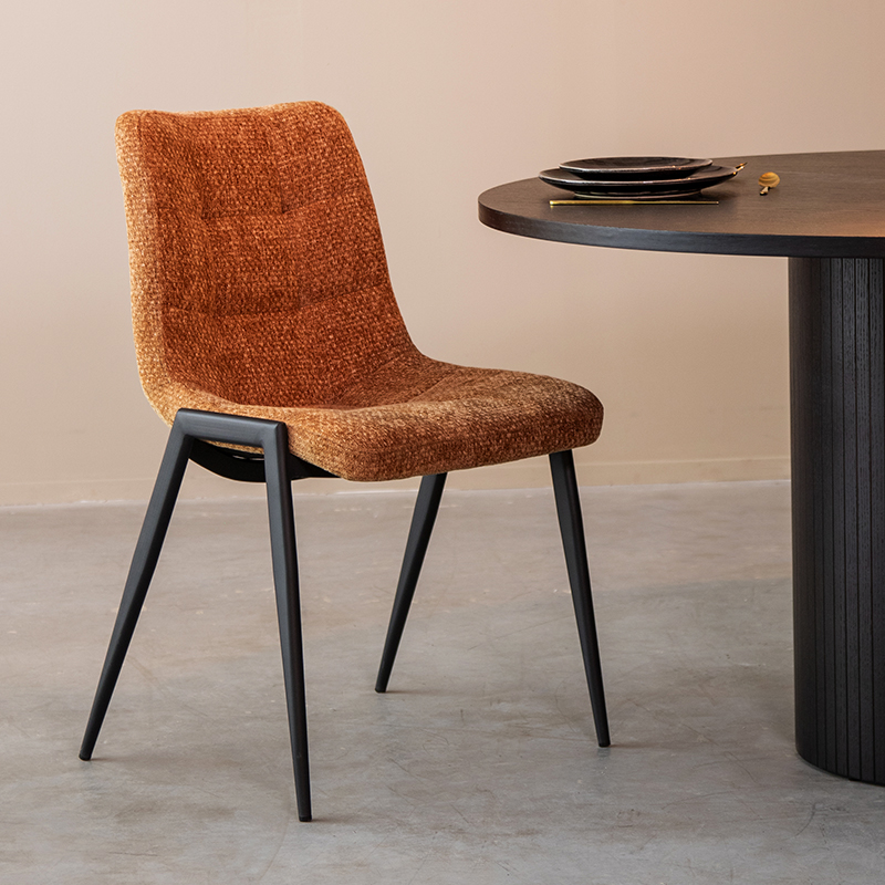 Esszimmerstühl I_Noor - Ohne Armlehne - Cognac - BRUIN - Elite - Modern - LABEL51