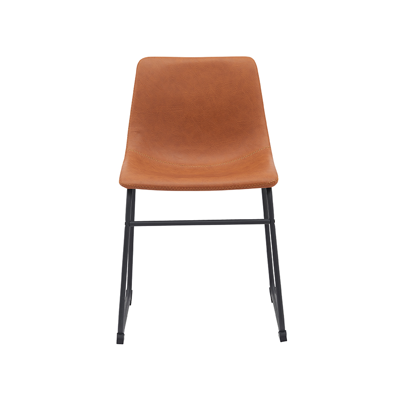 Esszimmerstühl I_Risto - Ohne Armlehne - Cognac - BRUIN - - Industriell - LABEL51