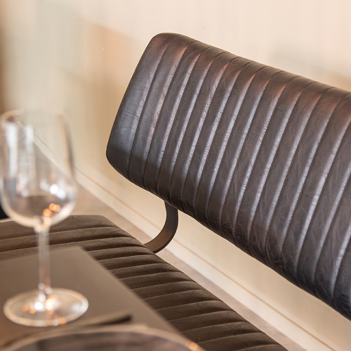 Esszimmerbank I_Gusto - Dunkelbraun - Kunstleder - Industriell - LABEL51