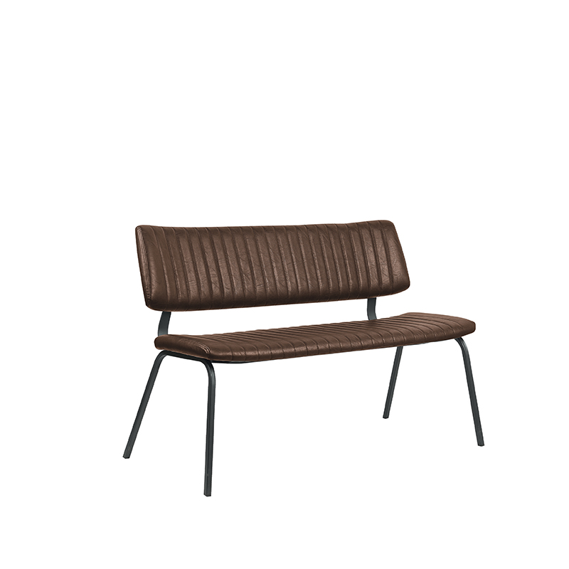 Esszimmerbank I_Gusto - Braun - BRUIN - Stof, metaal & hout - Industriell - LABEL51