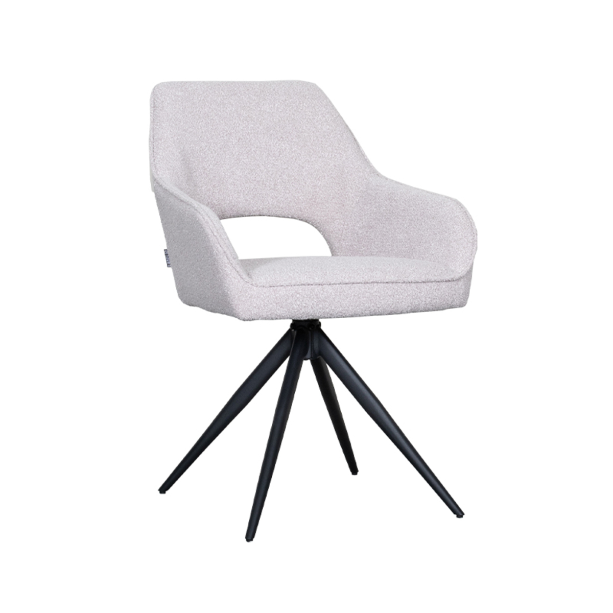 Esszimmerstühl I_Finley - Armlehne - Natural Beige - Boucle - Ländlich - LABEL51