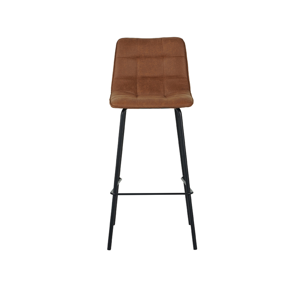 Esszimmerstühl I_Bistro - Ohne Armlehne - Cognac - BRUIN - Micro Suede - Modern - LABEL51