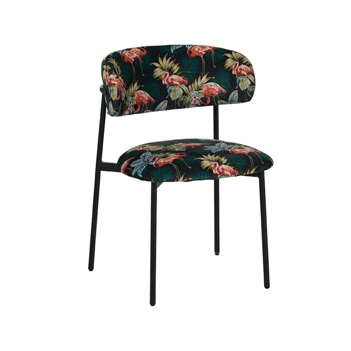 Esszimmerstühl I_Ferry - Ohne Armlehne - Mehrfarbig - MULTI - Samt - Design - LABEL51