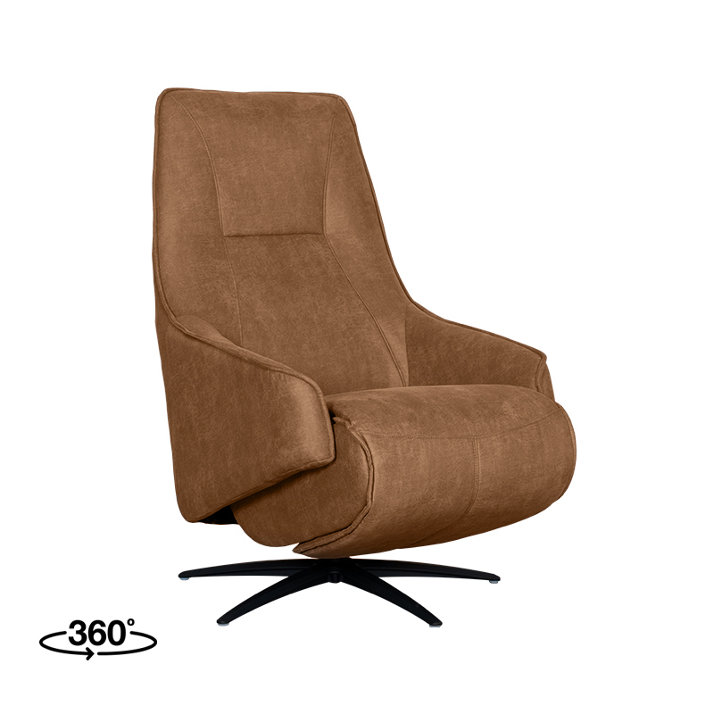 Sessel I_Odense - Elektrisch - Drehbar - Armlehne - Cognac - BRUIN - - Modern - LABEL51