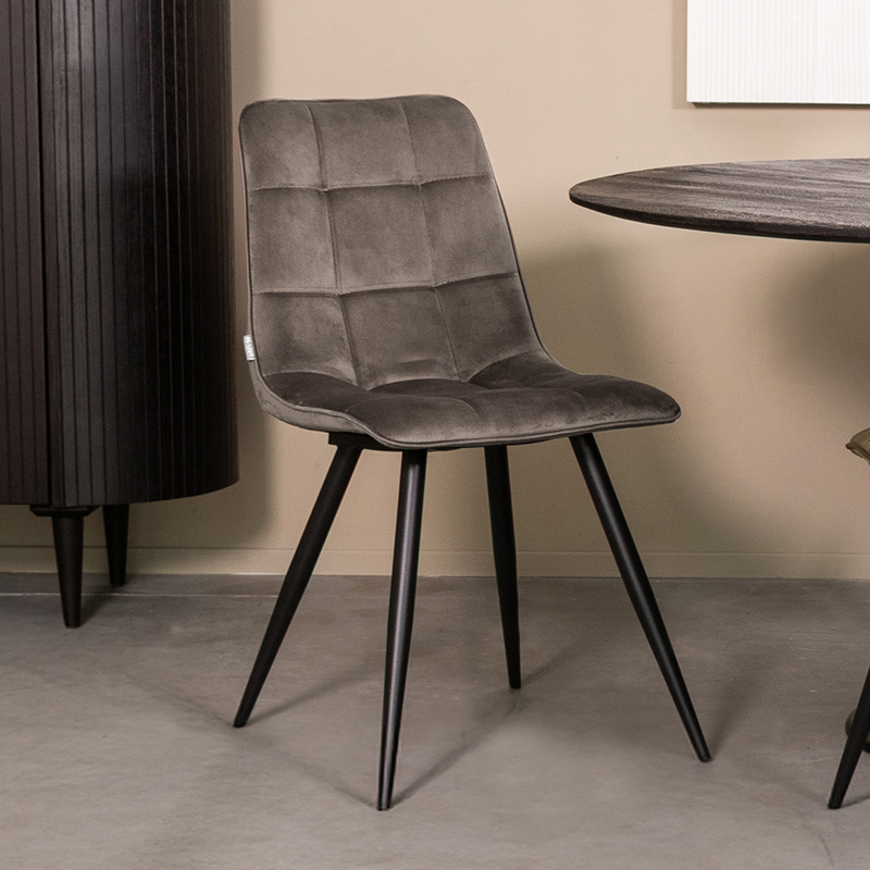 Esszimmerstühl I_Bistro - Ohne Armlehne - Taupe - BRUIN - - Ländlich - LABEL51