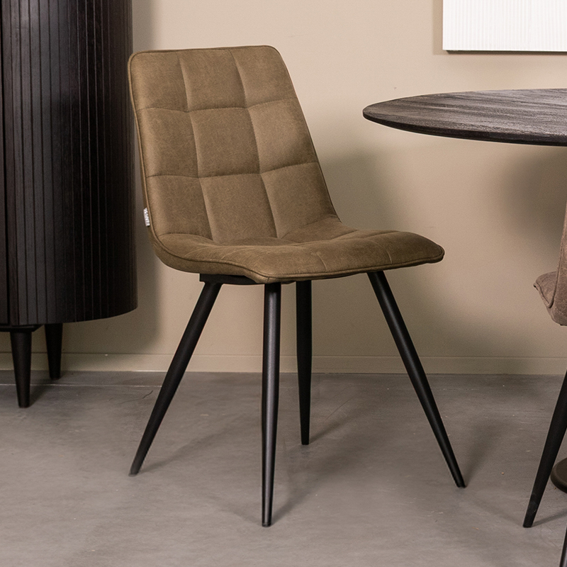 Esszimmerstühl I_Bistro - Ohne Armlehne - Moss - Grün - Micro Suede - Modern - LABEL51