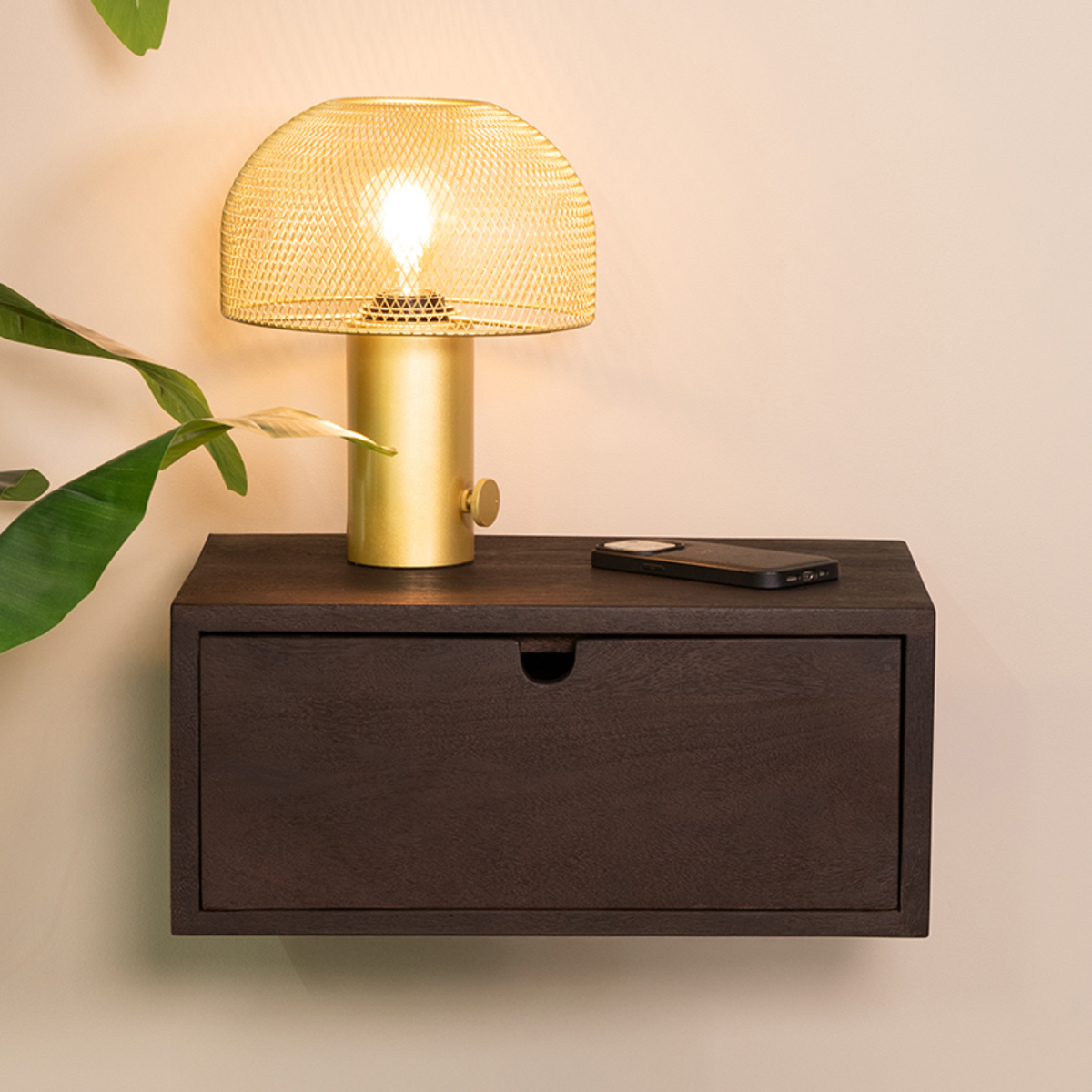 Wandregale I_Hover - Espresso - Braun - Mangoholz - Minimalistisch - LABEL51