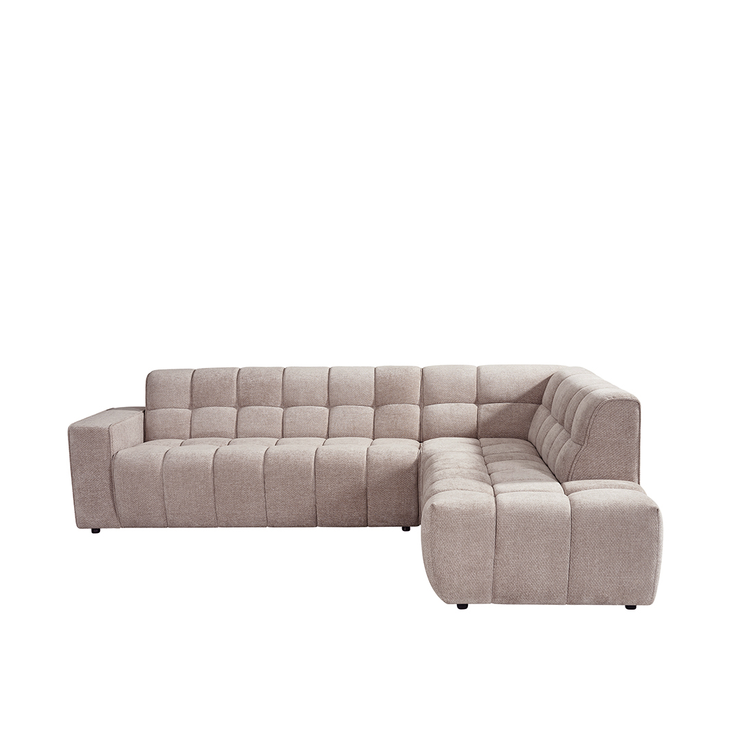 Ecksofa I_Valentino - Hoekbank Rechts - Clay - Braun - Chenille - LABEL51