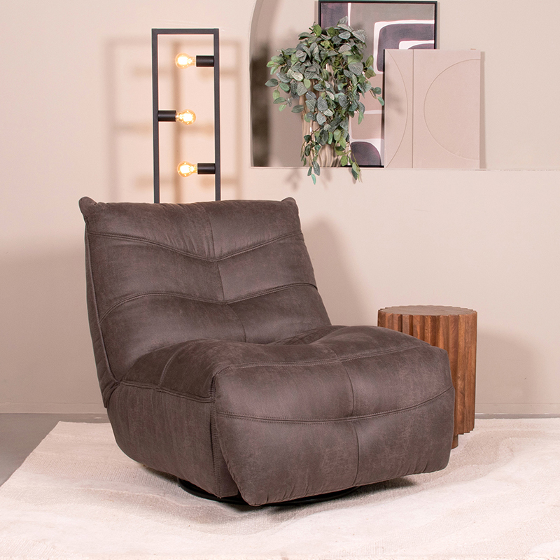 Sessel I_Powernap Station - Elektrisch - Ohne Armlehne - Anthrazit - Grau - Micro Suede - Modern - LABEL51