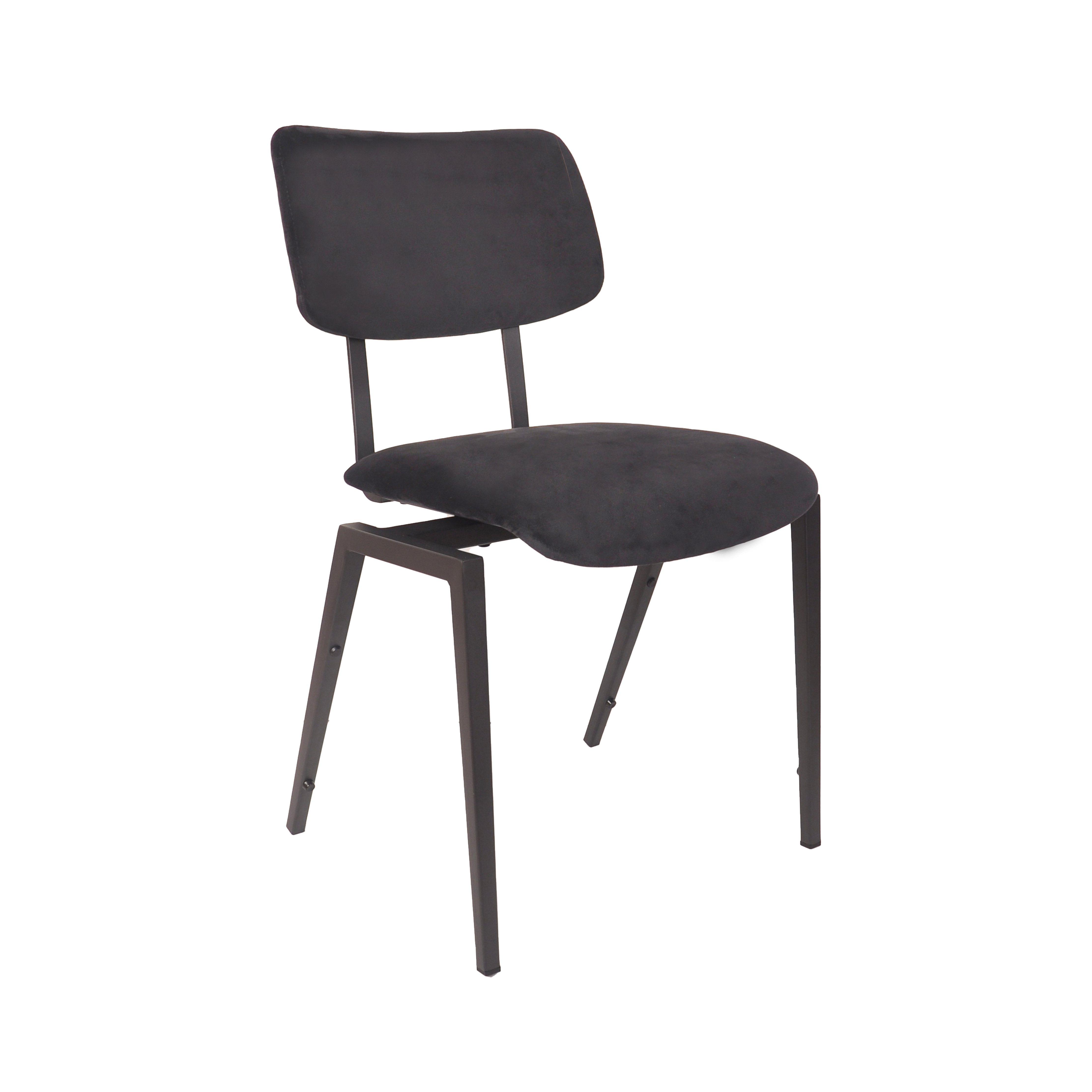 Esszimmerstühl I_Stapelbaar - Ohne Armlehne - Taupe - Braun - Samt - Ländlich - LABEL51