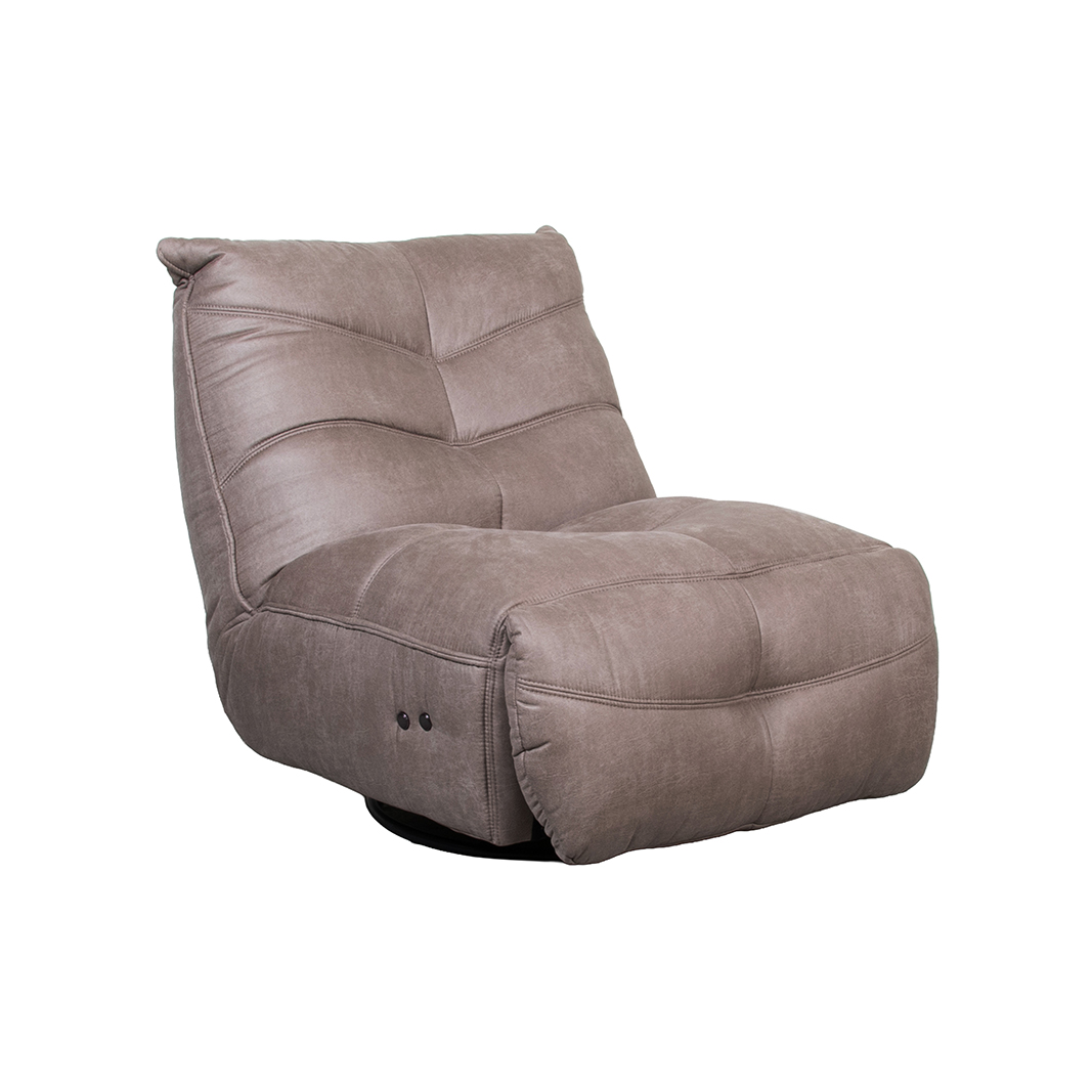 Sessel I_Powernap Station - Elektrisch - Ohne Armlehne - Taupe - Braun - Micro Suede - Modern - LABEL51