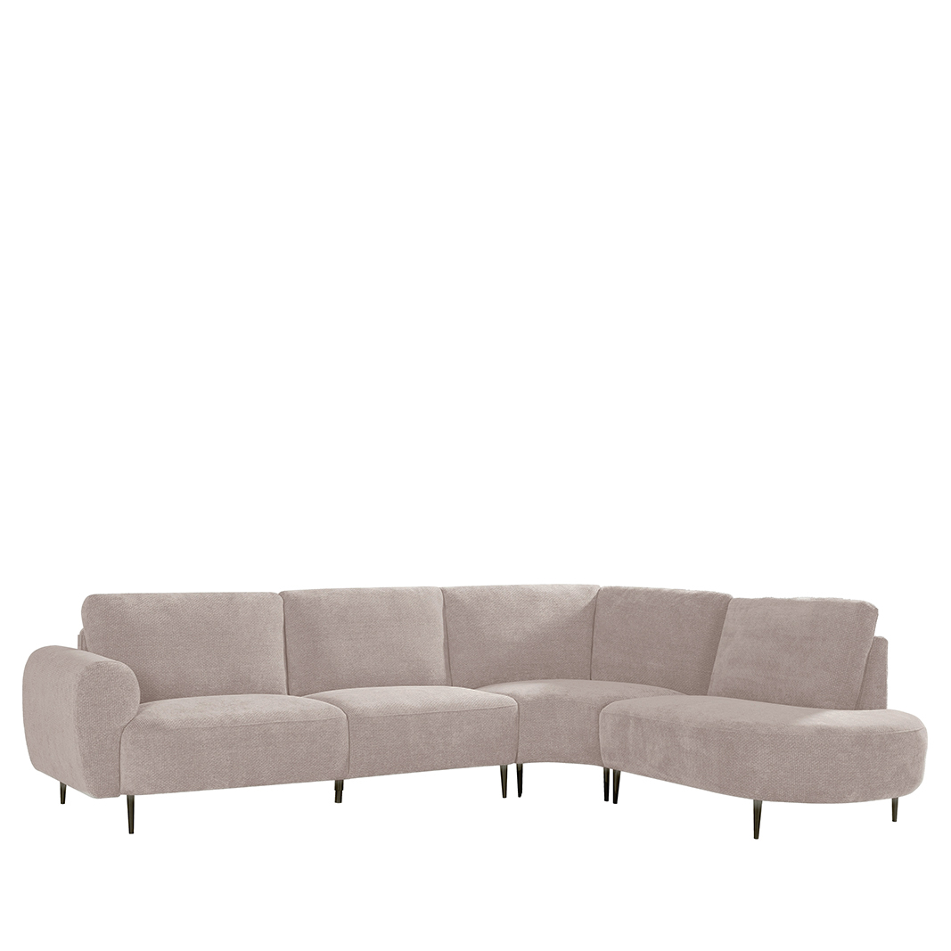 Ecksofa I_Milano - Hoekbank Rechts - Clay - Braun - Chenille - LABEL51