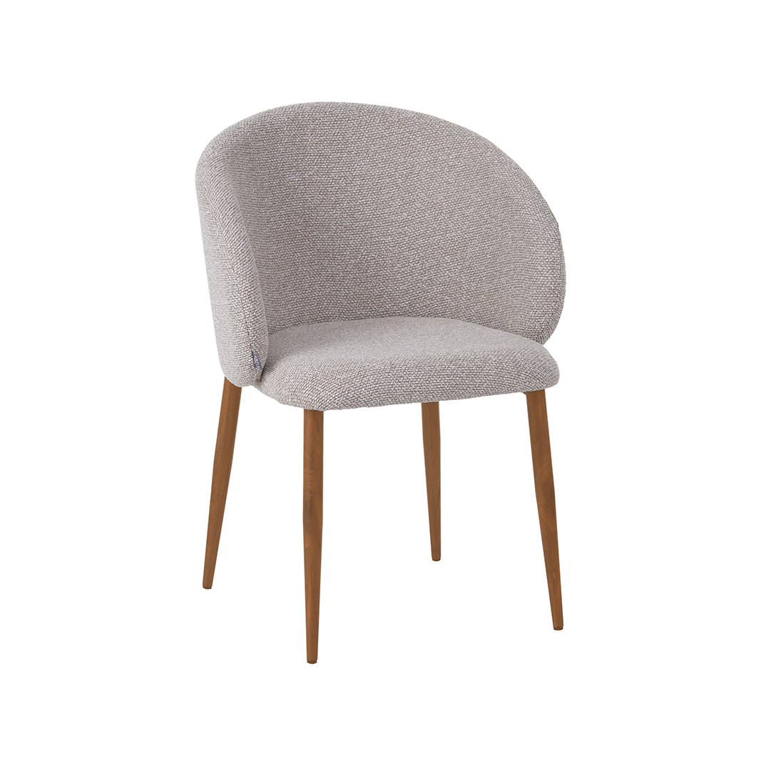 Esszimmerstühl I_Yuki - Ohne Armlehne - Natural Beige - Royal Boucle - LABEL51