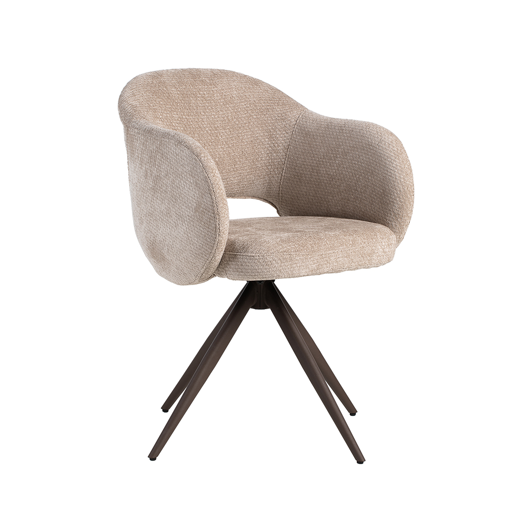 Esszimmerstühl I_Lela - Ohne Armlehne - Clay - Braun - Elite - LABEL51