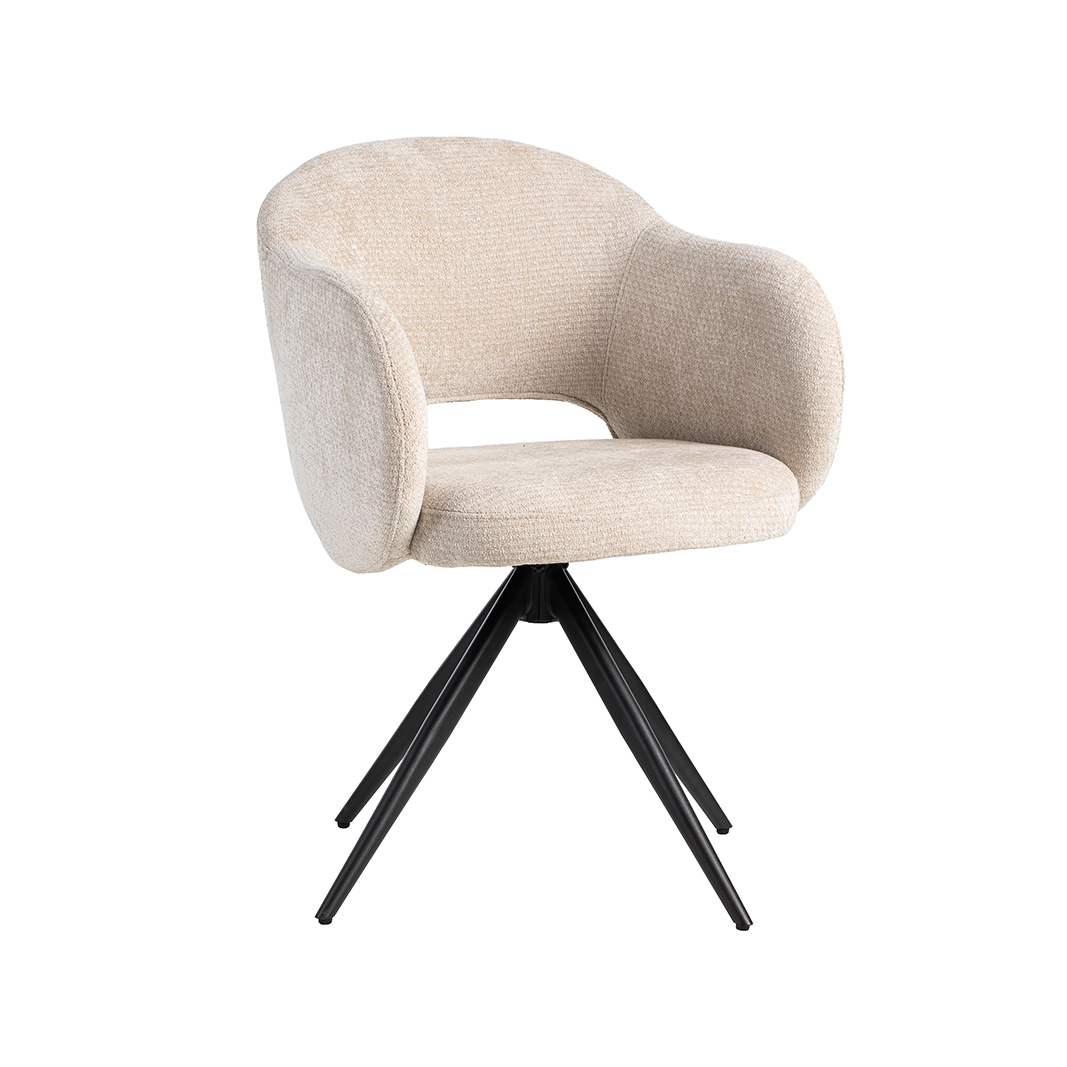 Esszimmerstühl I_Lela - Ohne Armlehne - Natural Beige - Elite - LABEL51