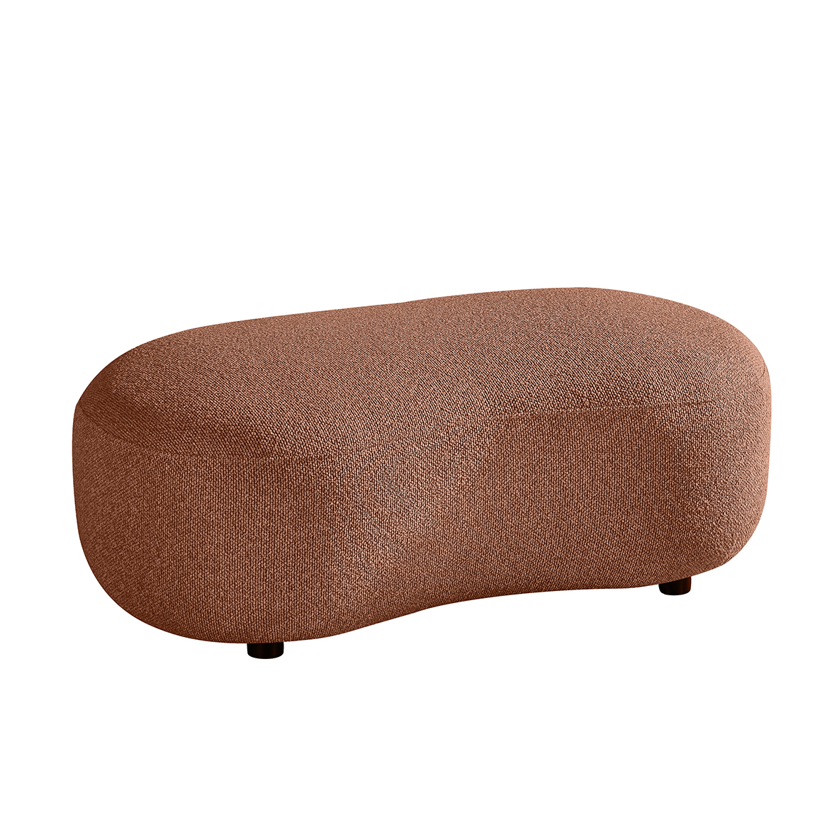 Hocker I_Florence - Coral - Orange - Boucle - Design - LABEL51