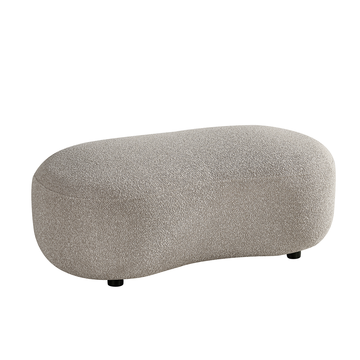 Hocker I_Florence - Mushroom - Braun - Boucle - Ländlich - LABEL51