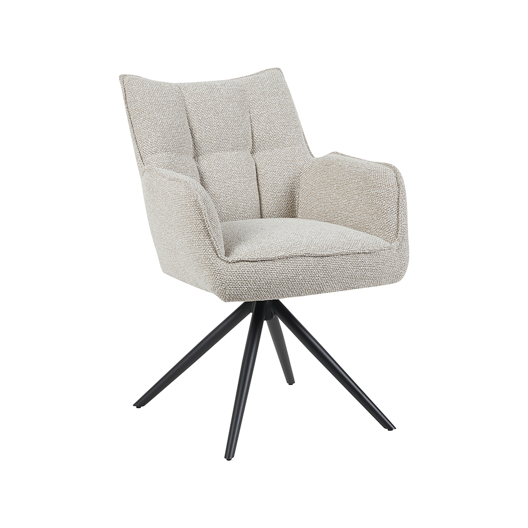 Esszimmerstühl I_Amalfi - Ohne Armlehne - Natural Beige - Royal Boucle - LABEL51