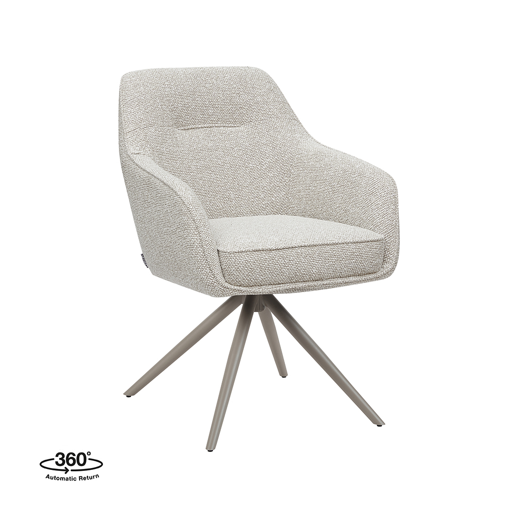 Esszimmerstühl I_Akira - Ohne Armlehne - Natural Beige - Royal Boucle - LABEL51