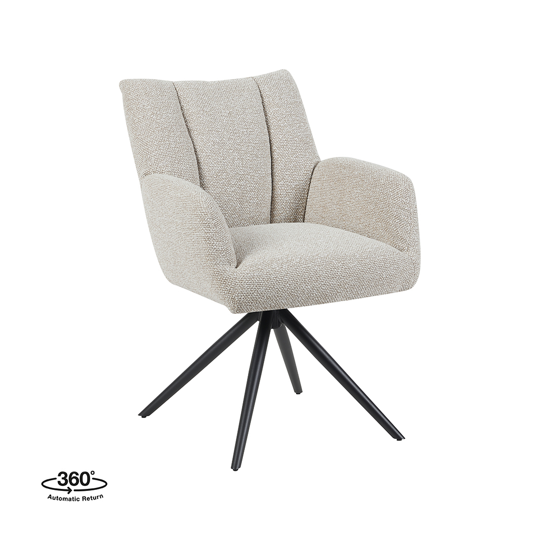 Esszimmerstühl I_Padua - Ohne Armlehne - Natural Beige - Royal Boucle - LABEL51