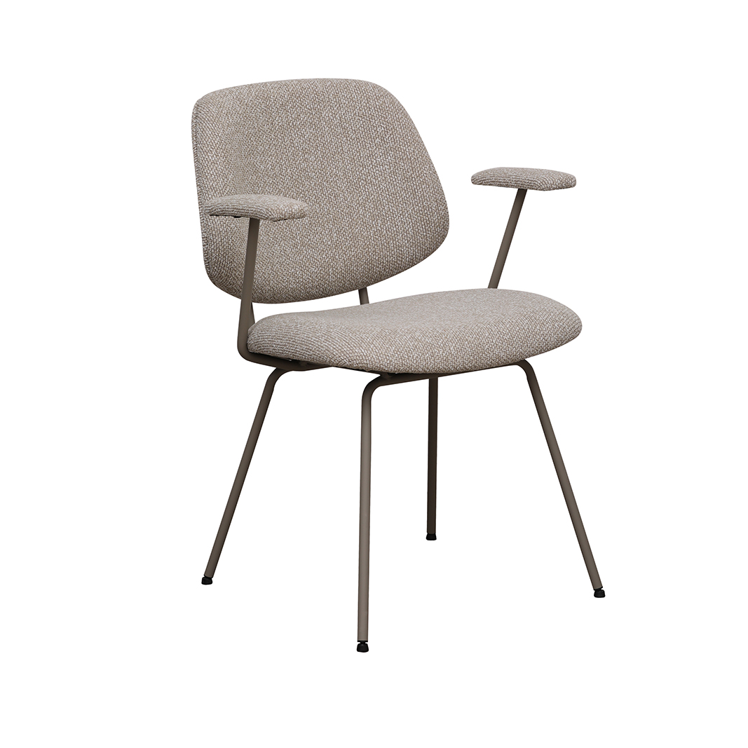 Esszimmerstühl I_Loreto - Ohne Armlehne - Natural Beige - Royal Boucle - LABEL51