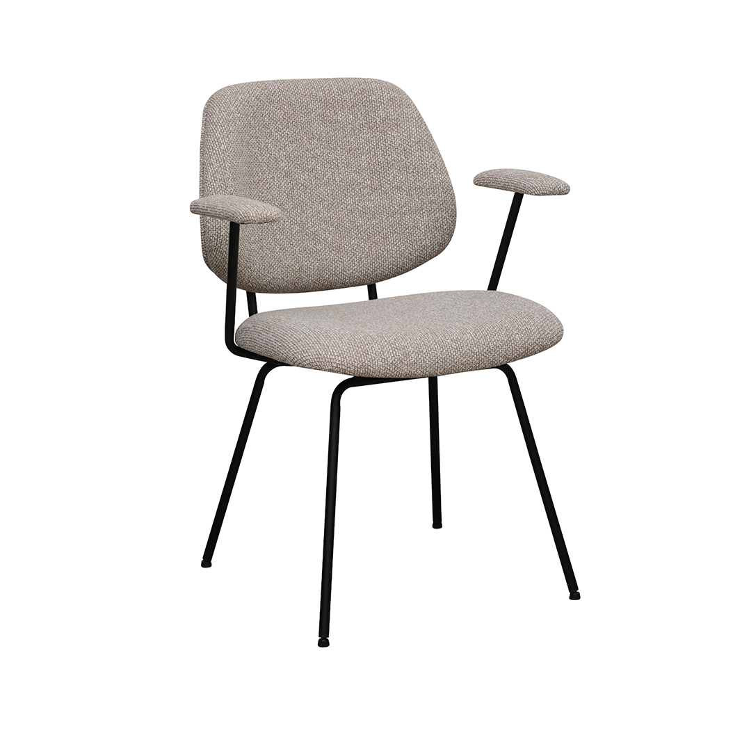 Esszimmerstühl I_Loreto - Ohne Armlehne - Natural Beige - Royal Boucle - LABEL51