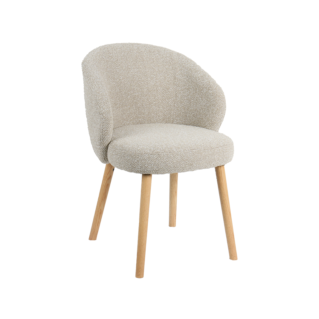 Esszimmerstühl I_Shiro - Ohne Armlehne - Natural Beige - Royal Boucle - LABEL51