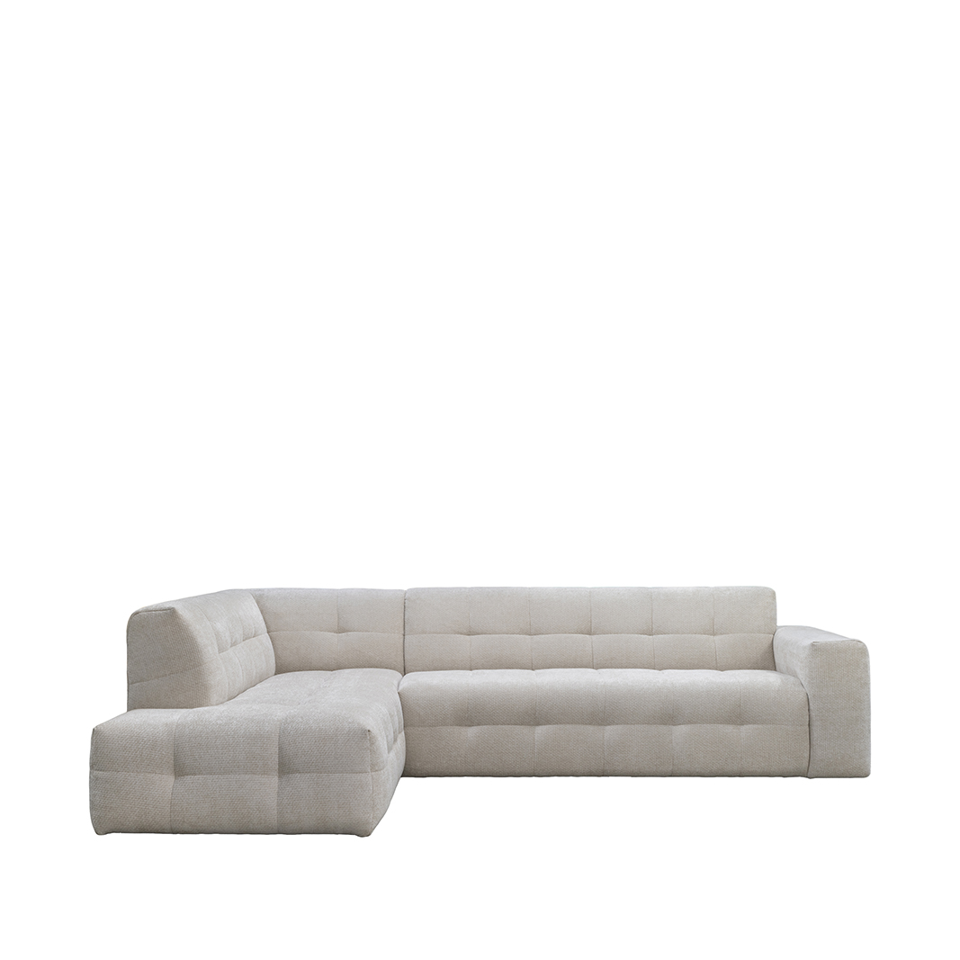 Ecksofa I_Lorenzo - Links Voorstaand - Natural Beige - Chenille - LABEL51