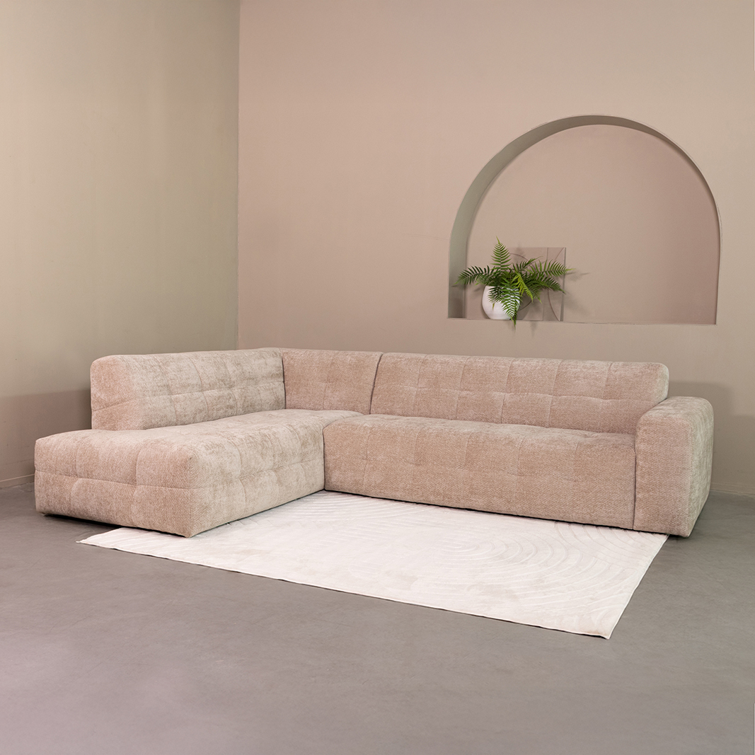 Ecksofa I_Lorenzo - Hoekbank Links - Clay Elite - Braun - Chenille - LABEL51