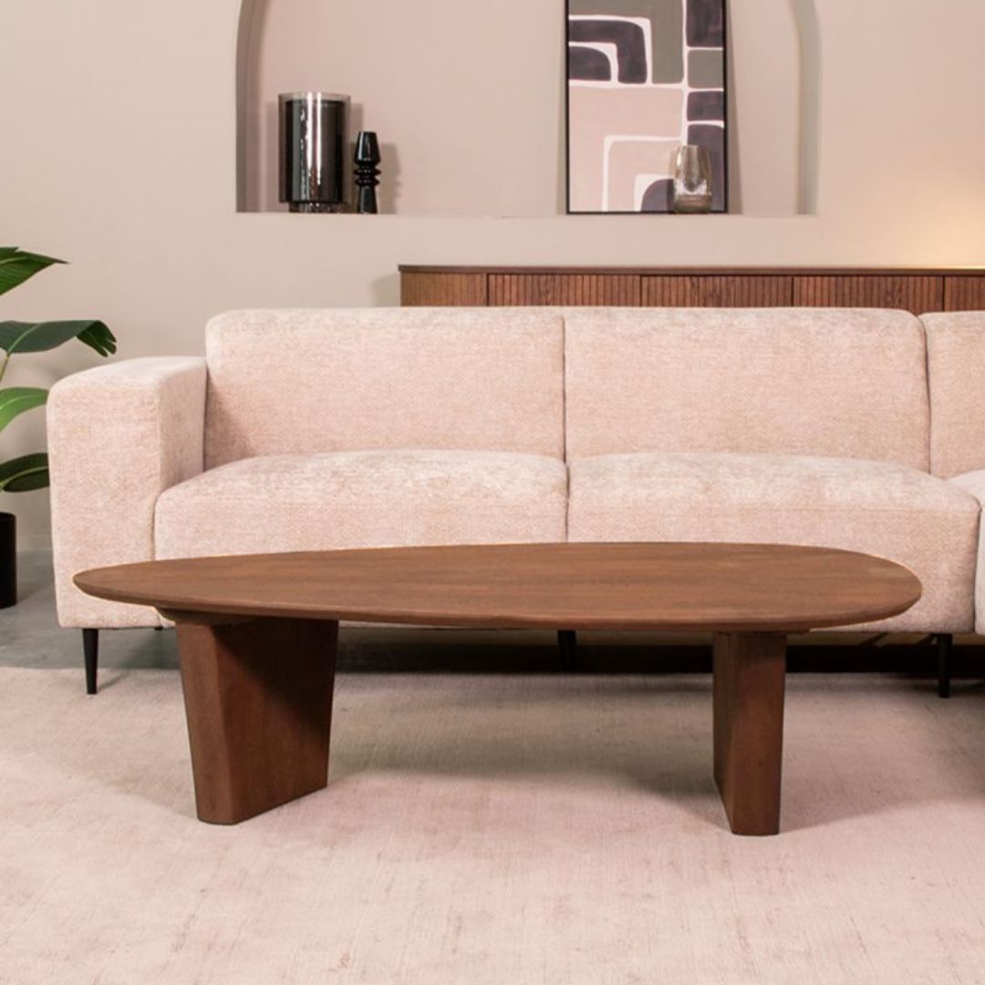 Couchtische I_Wow - Rechteckig - Nature Smooth - Braun - Mangoholz - Ländlich - LABEL51