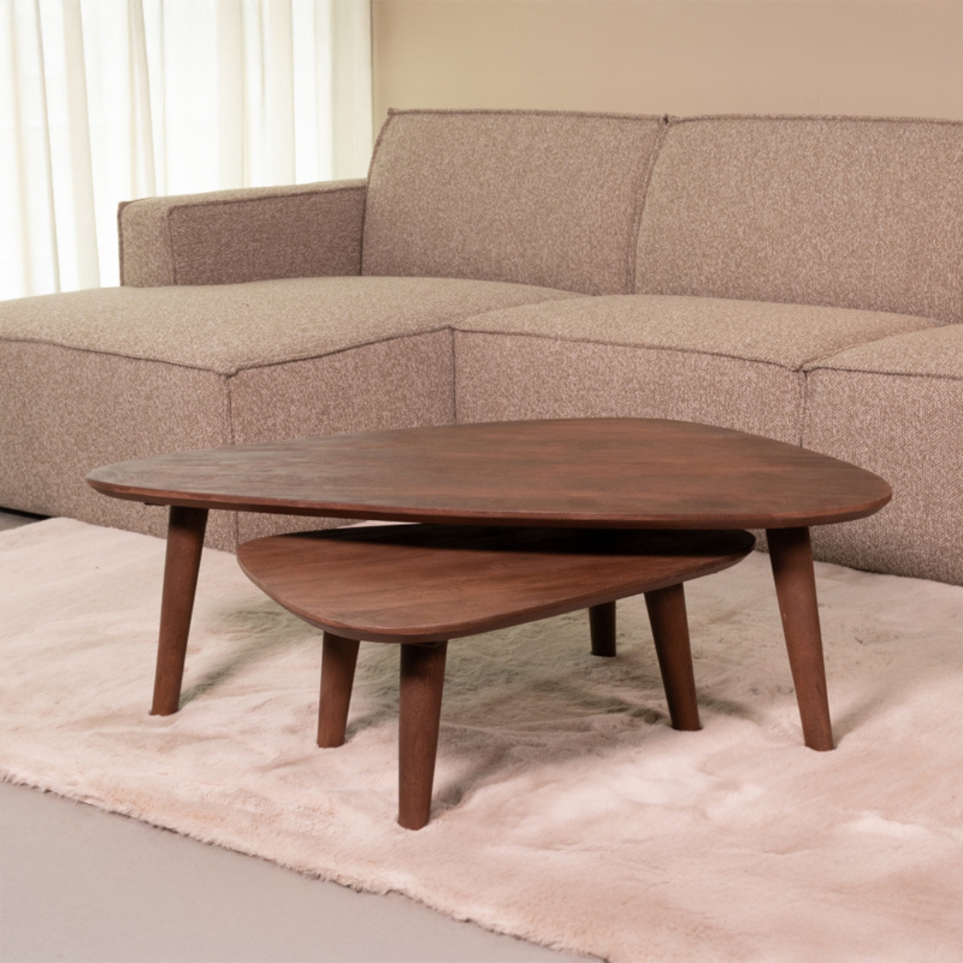 Couchtische I_Gregg - Espresso - Braun - Mangoholz - LABEL51