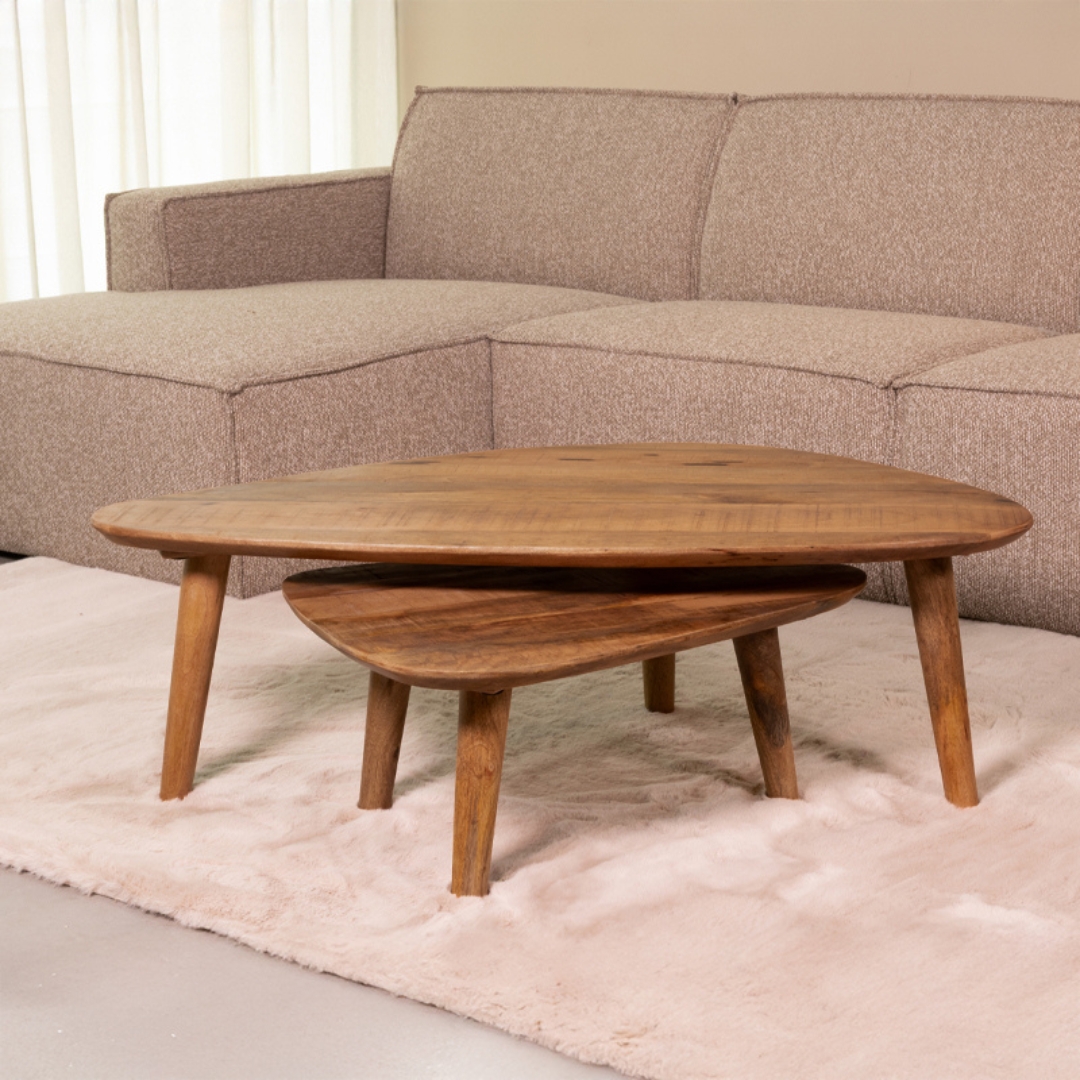 Couchtische I_Gregg - Nature Smooth - Braun - Mangoholz - LABEL51