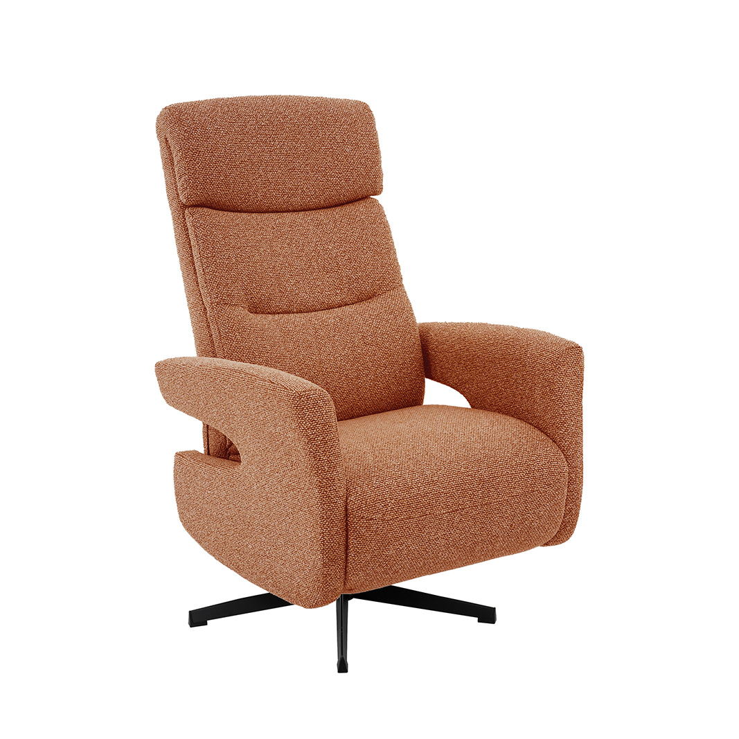 Sessel I_Tampere - Elektrisch - Ohne Armlehne - Coral - Orange - Royal Boucle - Modern - LABEL51