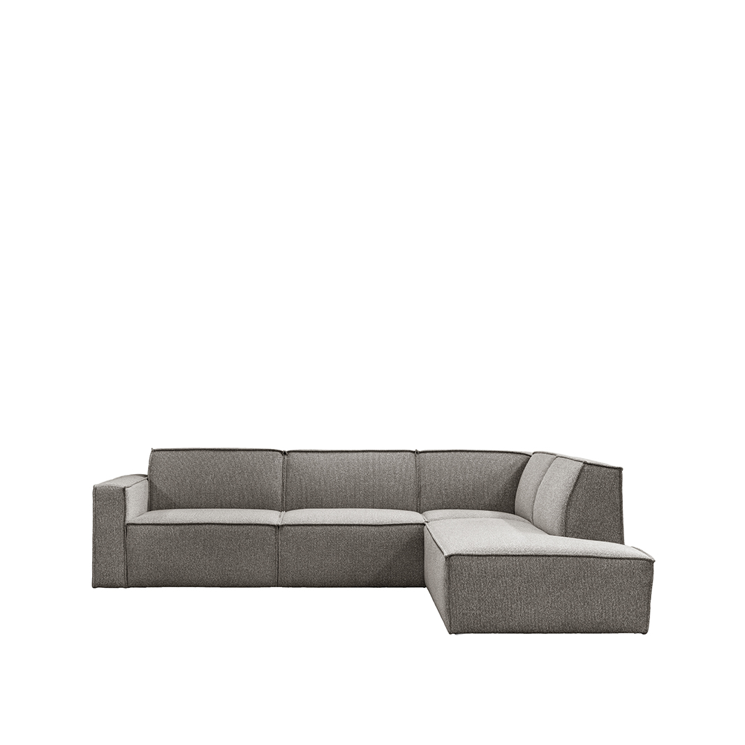 Ecksofa I_Kay - Hoekbank Rechts - Mushroom Royal Boucle - Braun - Boucle - LABEL51