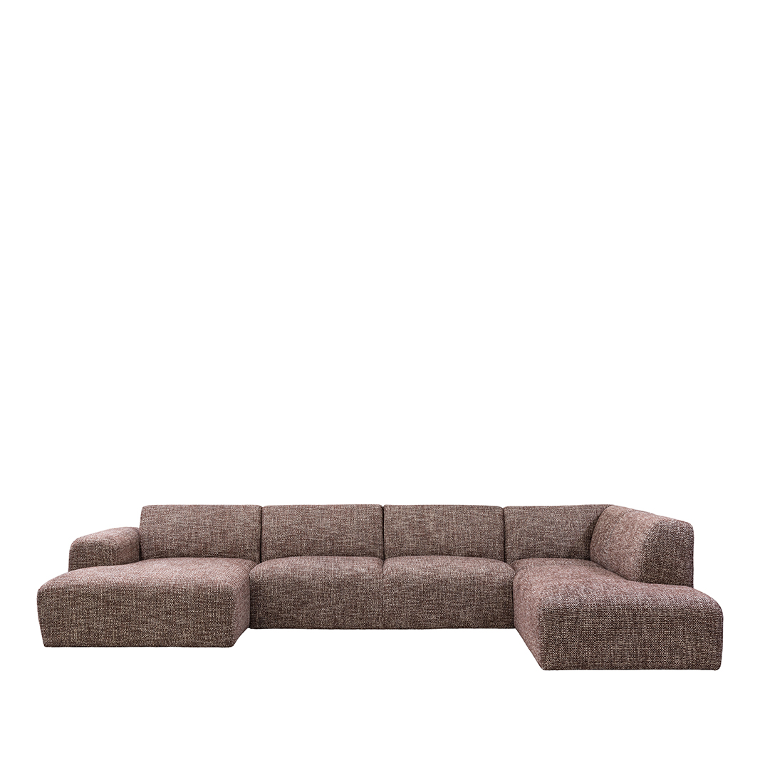 Sofa I_Verona - Cherry Chocolate - Rot - Geweven - LABEL51