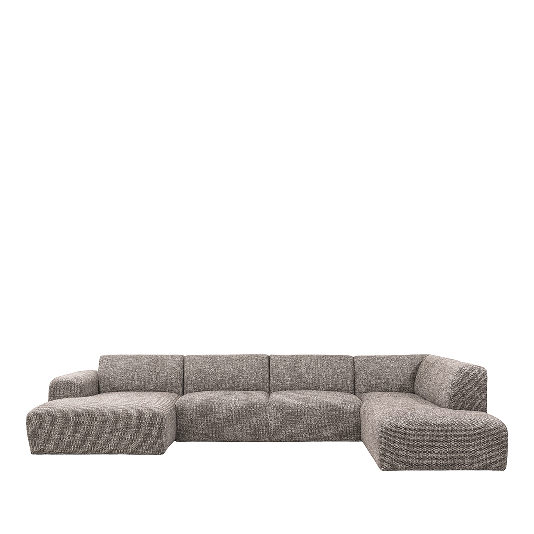 Sofa I_Verona - Taupe - Braun - Geweven - LABEL51